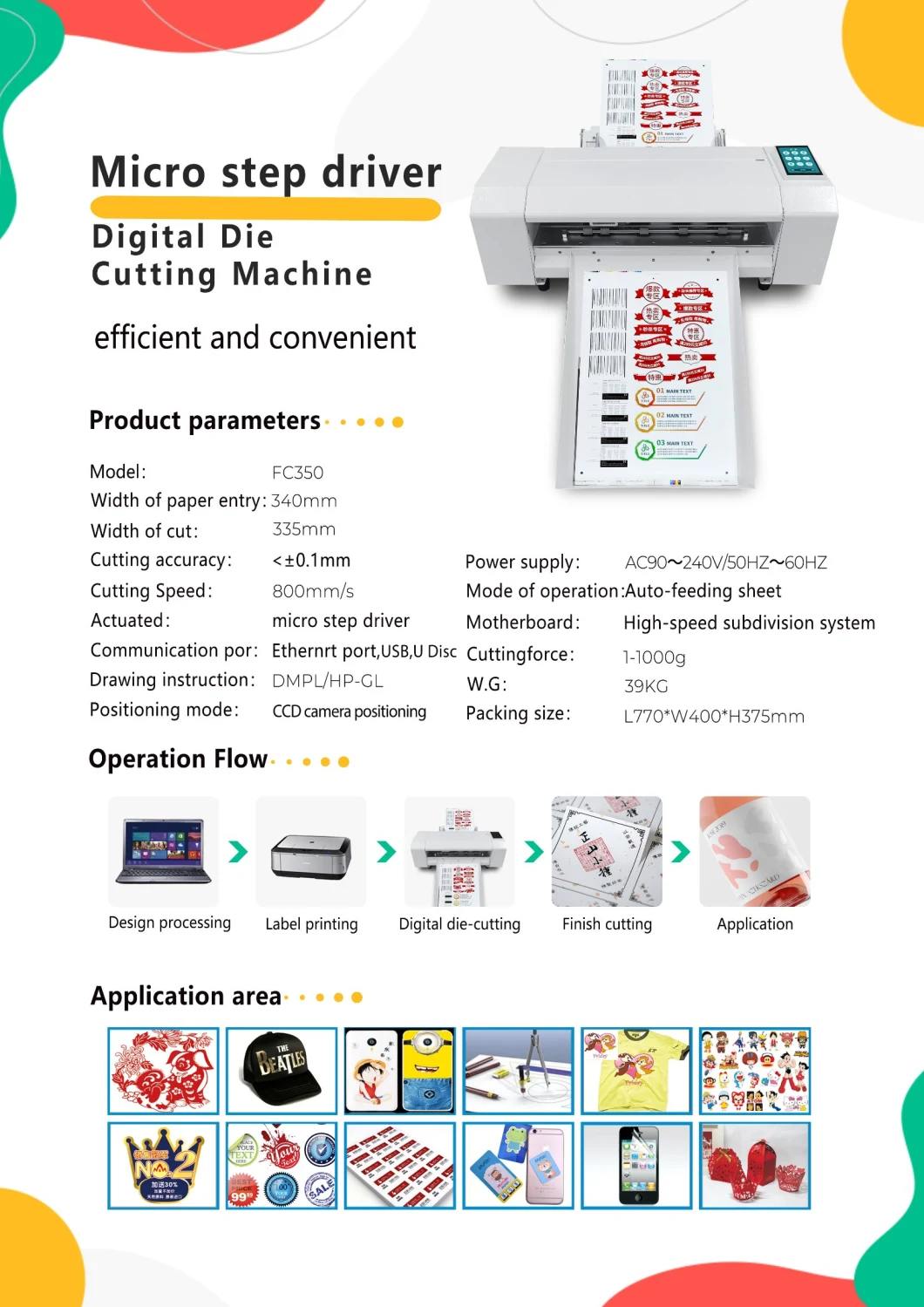 350 Mini Desktop A3+ Automatic Sheet Fed Digital Label Cutting Machine Sheet Label Kiss Cutter Machine