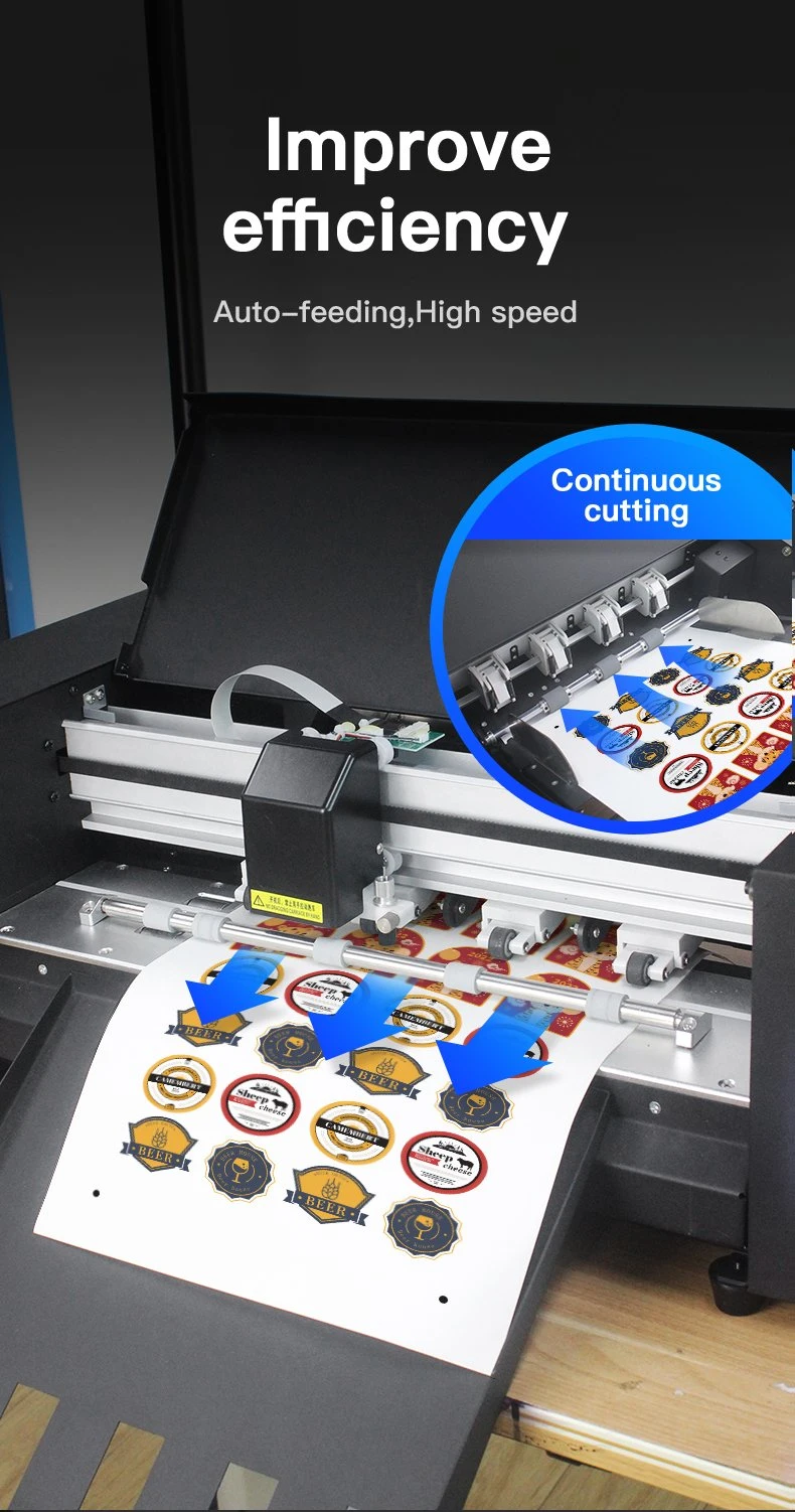 Servo Motor Front A3 Die Cutting Machine Automatic Self-Adhesive Cutting Machine Sticker Sheet Label Cutter Digital