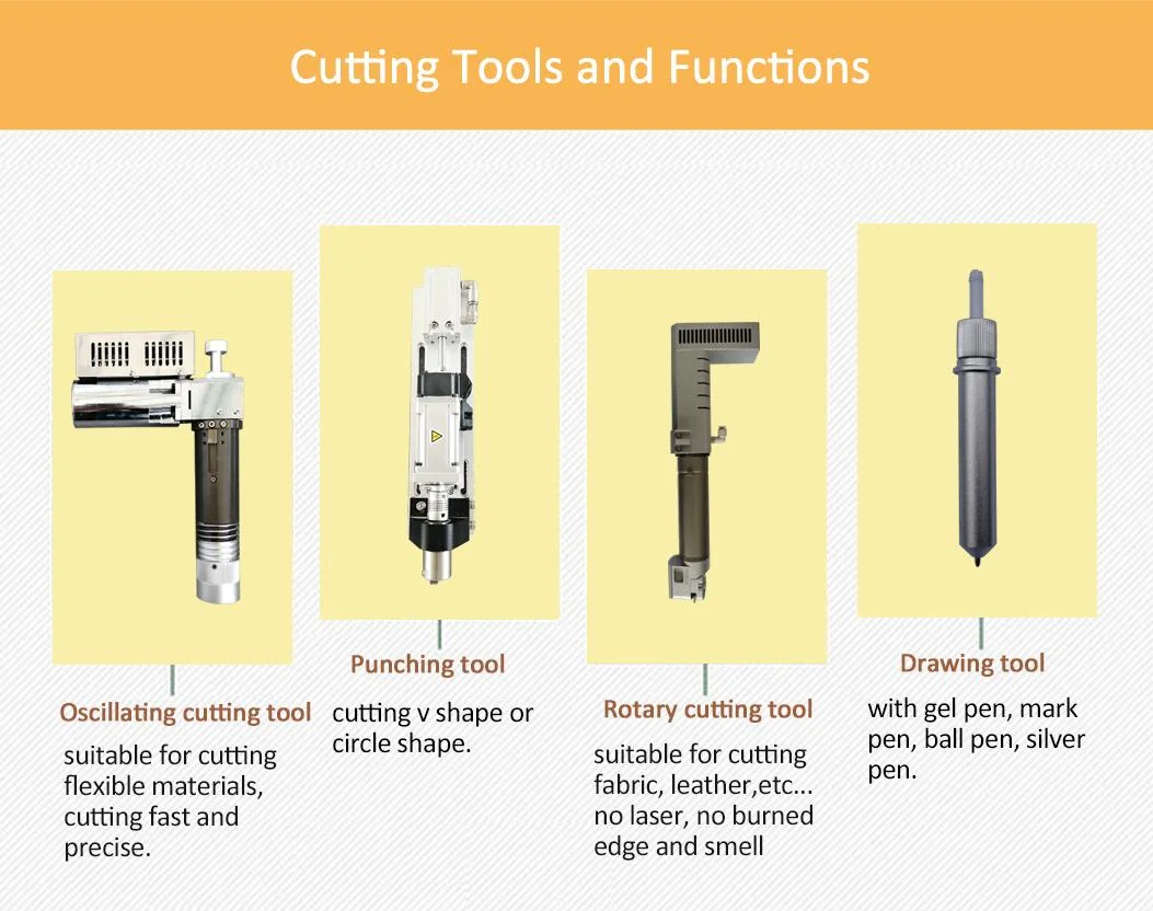 Yuchen CNC Asbestos/Cork/Nylon Gasket Automatic Die-Less Digital Cutting Machine Pneumatic Cutting Tool Flatbed Digital Cutter