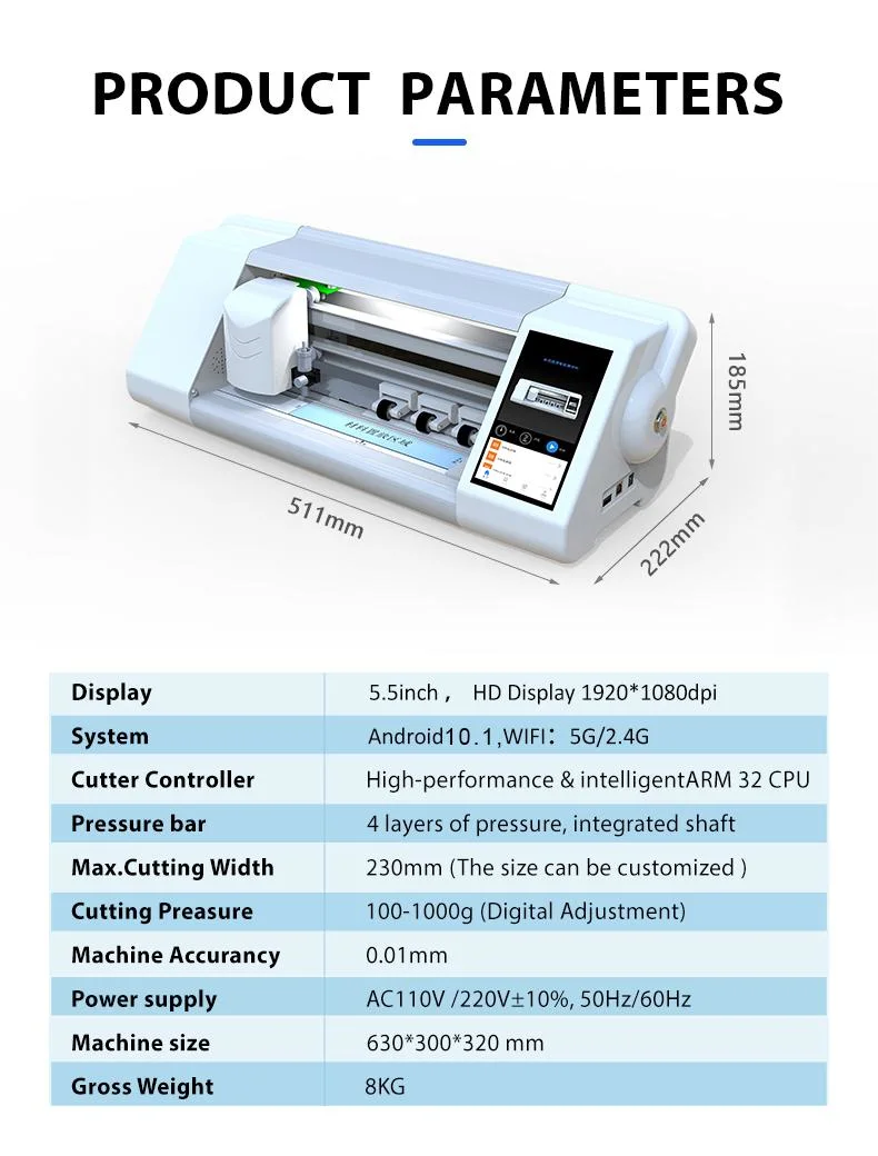 Hydrogel Film TPU Cutting Machine Intelligent Screen Protector Cutter Plotter Mobile Screen Protector Making Machine Screen Protector Machine